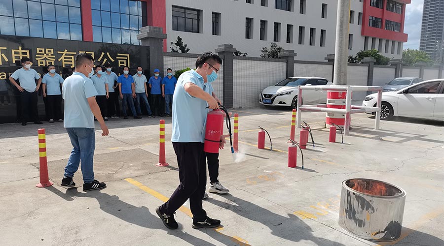 安全生產(chǎn)不松懈！金環(huán)電器開展消防應(yīng)急救援演練