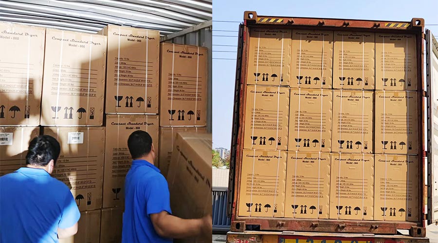 客戶Equator滾筒衣服烘干機快速裝柜完畢  蓄勢待發(fā)！